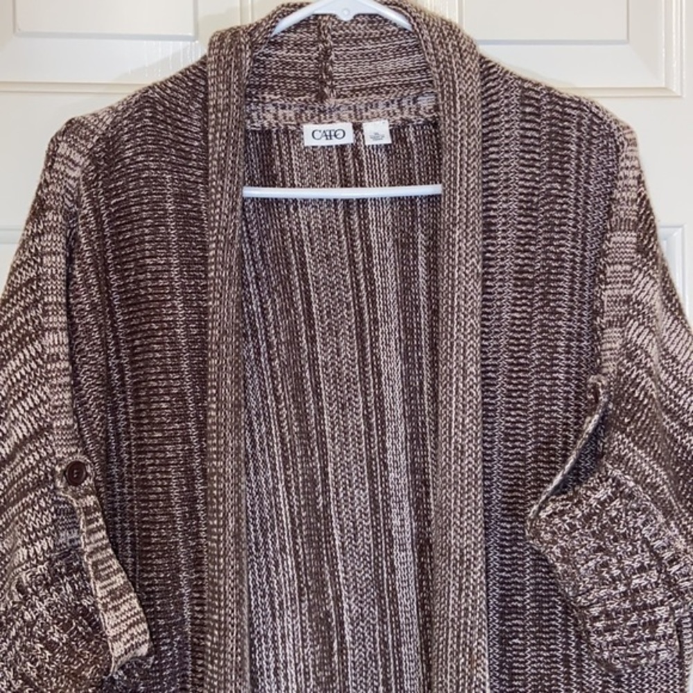 Cato • Women’s Open Front 3/4 Sleeve Acrylic blend Cardigan • Size XL - Picture 2 of 5